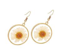 OHPHCALL 1 paire Boucles Oreilles Fleurs Séchées Unique Oreilles avec Fleurs Pressées pour Femmes et Accessoire Élégant pour Événements Spéciaux et