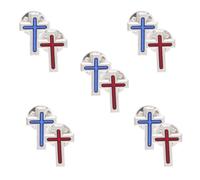 OHPHCALL 10 Pièces Broche Croix en Alliage de Zinc, Élégante, pour Hommes | Souvenir Mémorable, Symbole de Foi, Bords Lisses, Confortable à Porter, Fête de Première Communion