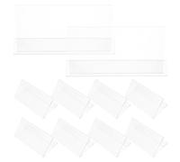OHPHCALL 10 Pièces Porte-étiquette Transparent V en Pet Double Face | Chevalet Porte Nom, Plaque Signalétique Discrète, Format 12x6cm, Usage Bureau et Conférence
