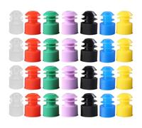 OHPHCALL 100pièces Bouchon Plastique pour Tube à Essai Lot de Colorées Bouchon à Vis Solide pour Accessoires de Laboratoire Usage Chimie et Médecine Couleur Aléatoire