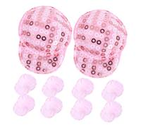 OHPHCALL 10pcs Miniature Sequin Baseball Cap pour DIY Doll Crafts Pollhouse Accessoires pour Les Fêtes De Poupée Et Joueur De Rôles De Petits Chapeaux pour Les Poupées Miniatures