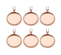 OHPHCALL 10pcs Plateau Pendentif à Lunette en Cuivre Or Rond V pour Fabrication de Bijoux DIY et Créations Artisanales Présent D'anniversaire Plusieurs styles