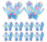OHPHCALL 12 Paires Moufles de Jardinage en Nylon PU, Prise Précise | Usage Réutilisable, sans Odeur, pour Atelier Bois et Nettoyage, Hommes et Femmes, Outils Métalliques