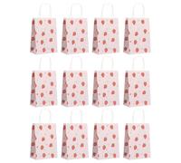OHPHCALL 12pcs Paquet en Papier Poignée Design Pliable pour Emballage Présent Chic et Décoratif, pour Fête D'anniversaire et Soirée à Thème