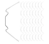 OHPHCALL 150 Pièces Clips de Serrage pour Verre en Fer W Type, Lot de Clips de Fixation Argenté, pour Structures de Jardin et Portes, Installation, Prise en Main, Accessoire de Serrage