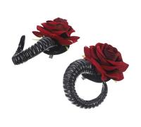 OHPHCALL 1paire Bandeau à Cornes De Démon Gothique Avec Clips De Cheveux Rose Pour Halloween Cosplay Et Fêtes Accessoire Élégant Et Rétro Pour Ambiance Romantique