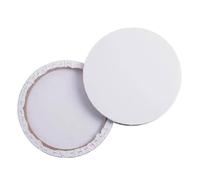 OHPHCALL 2 Cadres Ronds pour Peinture 20 Cm en Coton Blanc Toile Tendue sur Châssis en Bois pour Peinture à L'huile et Acrylique Ronde pour Artistes Lot de 2 Pièces