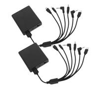 OHPHCALL 2 Pièces Boîte d'alimentation Alimentation Continue 6 Connecteurs pour Coffre-Fort Plastique et Métal et Solution d'urgence pour Serrure Électronique