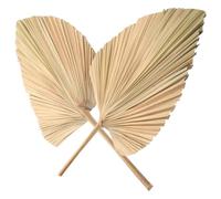 OHPHCALL 2 Pièces Éventail Chinois en Feuilles de Palmier Séchées Forme en Cœur pour Décoration de Mariage et Scène de Fête Intérieure Extérieure