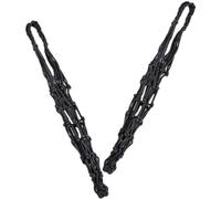 OHPHCALL 2 Pièces Filet d'alimentation en Nylon Noir pour Poules Grosse Capacité, Support à Légumes et Fruits Suspendu pour Nourrir Les Poulets Facilement