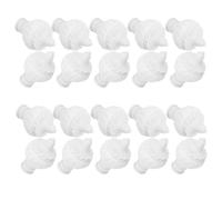 OHPHCALL 20pcs Embouts Décoratifs de Tringle à Rideaux en Acrylique Blanc, Fleur Vintage, pour Tringles 26-28mm, pour Familles avec Animaux, Usage Maison, Résistance à l’Usure