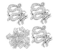 OHPHCALL 20pièces Pendentifs Dragon Alliage Antique Pour Création De Bijoux Accessoires Breloques Diy Pour Collier Et Bracelet Ornement Inspiré Dragon Chinois