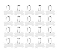 OHPHCALL 20pièces Plaques Identité Chien Alliage Aluminium Résistant pour Sublimation Pendentifs Os Double Face pour Animaux Étiquettes Personnalisables Robustes et Décoratives