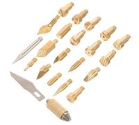 OHPHCALL 22 Pièces Lot de Pointes de Stylo Pyrograveur en Métal, Accessoires pour Pyrogravure, pour Œuvres de Combustion du Bois, Rendu Fin et Grand Format, Facile à Contrôler