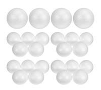 OHPHCALL 24 Pièces Boules de Mousse Loisirs Créatifs Boules de Polystyrène 3 Pouces, Blanches, Sphères Rondes, Faciles à Manipuler, pour Projets DIY et Arts Créatifs, Éducateurs