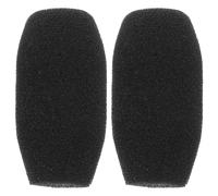 OHPHCALL 2pcs Bonnettes Anti-vent pour Micro-cravate en Mousse Noire, Écran Anti-parapluie, Résistant la Déformation, pour Réunions et Enseignement