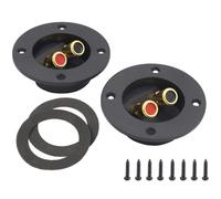 OHPHCALL 2pcs Bornes de Connexion pour Enceinte Voiture et Caisson de Basses, Adaptateur 2 Voies en Alliage de Zinc et Abs, Transmission Efficace du Signal, Résistant la Chaleur,