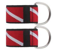 OHPHCALL 2pcs Bracelets de Plongée avec Anneau Acier Inoxydable et Sangle en Nylon à Dégagement Rapide pour Plongée, Snorkeling et Navigation