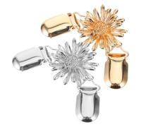 OHPHCALL 2pcs Pinces à Chandail en Métal Forme Fleur, Clips de Collier Élégants pour Femme, Faciles à Utiliser, pour Fixer Pulls et Cardigans