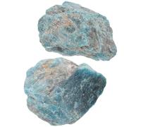 OHPHCALL 2pcs Roche Brute Décorative en Cristal Naturel Bleu, Forme Ronde, Conserve L'humidité, Ne Se Déforme Pas, pour Murs et Arrangements Végétaux
