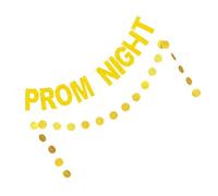 OHPHCALL 2pièces Banderole de Fête Pailletée Dorée Décoration Mariage Prom Night Guirlande Suspendue pour Intérieur et Extérieur Bannière Personnalisable pour Porte Mur et Fenêtre