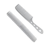 OHPHCALL 2pièces Peigne Acier Inoxydable Peigne De Coiffure Professionnel Avec Fonction De Massage Et Organisateur De Spray Capillaire Couleur Brillant
