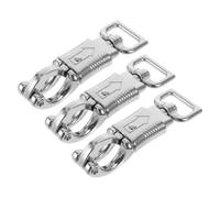 OHPHCALL 3 Pièces Clip de Dégagement Rapide en Alliage de Zinc pour Rênes de Cheval, Crochet Pivotant Robuste Bouton-Pression Argenté, pour Entraînements et Activités Extérieures