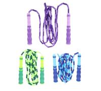 OHPHCALL 3 Pièces Corde à Perlée Ajustable en Pvc, Corde de Fitness Portable, Légère, sans Nœuds, Poignée Confortable Antidérapante, Garçon et Filles et Adultes, Intérieur et Extérieur