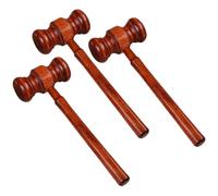 OHPHCALL 3 Pièces Marteau de Juge en Bois Marron, Clair et Sonore, Portable | Marteau de Cour Multifonction, Usage Vente aux Enchères et Présent, pour Président du Conseil, Avocat