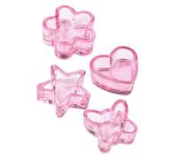 OHPHCALL 4pièces Dappen Dish Verre Pour Manucure Coupes Pour Art Des Avec Designs Variés Fleur Cœur Étoile
