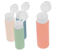 OHPHCALL 4pièces Flacon De Voyage Lot De Bouteilles Squeeze Réutilisables Pour Shampooing Et Lotion Compact Avec Étiquettes Pour Voyages Et Séjours Hôtel
