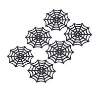 OHPHCALL 50pièces Accessoires De Décoration Halloween Plastique Toile Araignée Noire Réaliste pour Fête Et Ambiance Effrayante