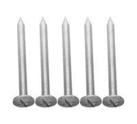 OHPHCALL 5pcs Clous D'arpentage Robustes en Acier Inoxydable Argenté, Réutilisables pour Points de Contrôle et Repères de Mesure de Haute Précision