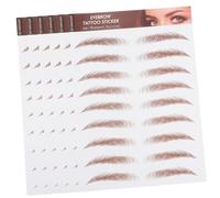OHPHCALL 6feuilles Transferts De Sourcils Imperméables Autocollants Réalistes Pour Femmes Sourcils Temporaires Naturels