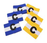 OHPHCALL 6pièces Brassards Capitaine Football Elastiques Réglables Nylon Résistant avec Bande Auto-agrippante pour Jeunes et Adultes Brassards Équipe avec Lettre Antidérapants pour Matchs