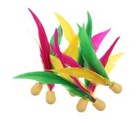 OHPHCALL 6pièces Shuttlecocks Long Hair with High Elastic Rubber Head for Outdoor Games Family Fun Adults Paddle Sport
