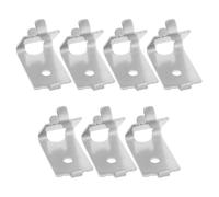 OHPHCALL 7 Pièces Clip de Support pour Étagères de Congélateur en Acier Inoxydable Argenté, Installation Facile, Empêche Le Glissement des Étagères, pour Réparations et Réorganisation