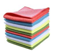 OHPHCALL 8 Pièces Lot de Chiffons de Nettoyage Microfibre avec Filet Super Absorbants et Résistants à Récurer pour Cuisine Essuie Polyvalents Couleurs Aléatoires Couleur