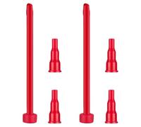 OHPHCALL Adaptateur de Remplissage Gaz pour Usage Extérieur et Domestique Performance Stable Rouge, Kit 2 Sets Buse de Transfert Compacte en Plastique Abs pour Cartouches Gaz