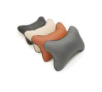 OHPHCALL Appui-tête pour Siège Auto en Cuir et Mousse Spatiale Fermeture Éclair Invisible, Coussin Cervical pour Voiture, Soutien Nuque, Prévention Fatigue et Douleur