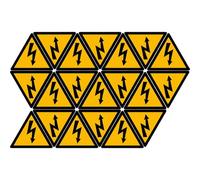 OHPHCALL Autocollants Avertissement Chocs Électriques, Lot de 20 Triangles Jaunes 10 CM, Autocollants Auto-Adhésifs pour Équipements et Zones à Risque Électrique en Entreprise