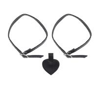 OHPHCALL Autocollants de Talon sans Couture Noirs Mats Doublures de Talon Anti-déchaussement en Pu Souple Lacets Courts Élastiques Accessoires Confortables et Lavables Lot de 2 Pièces