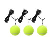 OHPHCALL Balles de Tennis D'entraînement Équipement Portable Polyvalent Ensemble de 3 avec Corde Élastique en Fibre Chimique pour Débutants pour Entraînement Multi-Personnes