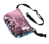 OHPHCALL Banane pour Activités de Plein Air Design Réutilisable Paquet à Paillettes Bleu Léger et Portable pour Femmes