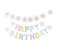 OHPHCALL Bannière de Fête D'anniversaire Décoration Colorée en Papier 1 Set pour Garçon et Filles et Bébé pour Fête D'anniversaire pour Anniversaire et Party