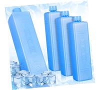 OHPHCALL Blocs réfrigérants pour glacière, 4 pièces Packs de Glace réutilisables en PE Bleu, Refroidissement Rapide, pour chaîne du Froid et Stockage