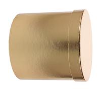 OHPHCALL Boîte Ronde Élégante pour Fleurs en Carton Doré, Mini Jardinière Portable Couvercle, Décoration Facile à Transporter Maison Extérieur