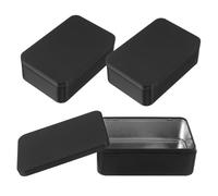 OHPHCALL Boîtes de Rangement pour Cartes à Jouer en Fer Blanc Robustes 3 Pièces Couvercle, Compactes 3.9 X 2.6 X 1.3 Pouces, pour Cartes de Poker et Petits Objets à Domicile