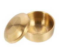 OHPHCALL Bol Inox Double avec Couvercle Bol Métal Anti-brûlure pour Soupe Céréales Snack Usage Maison et Restaurant Résistant et Isolant Thermique