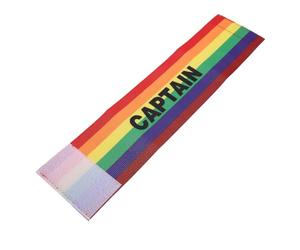 OHPHCALL Brassard de Capitaine de Football Réutilisable Design Élastique en Nylon Résistant Couleur Vive et Finition pour Matchs et Entraînements